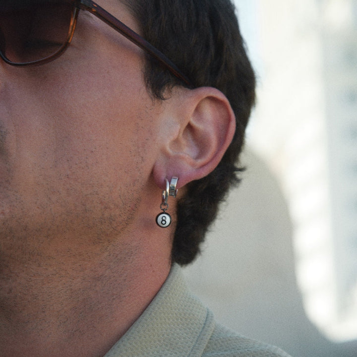 PIERCING-Ohrring Creole 8-Ball