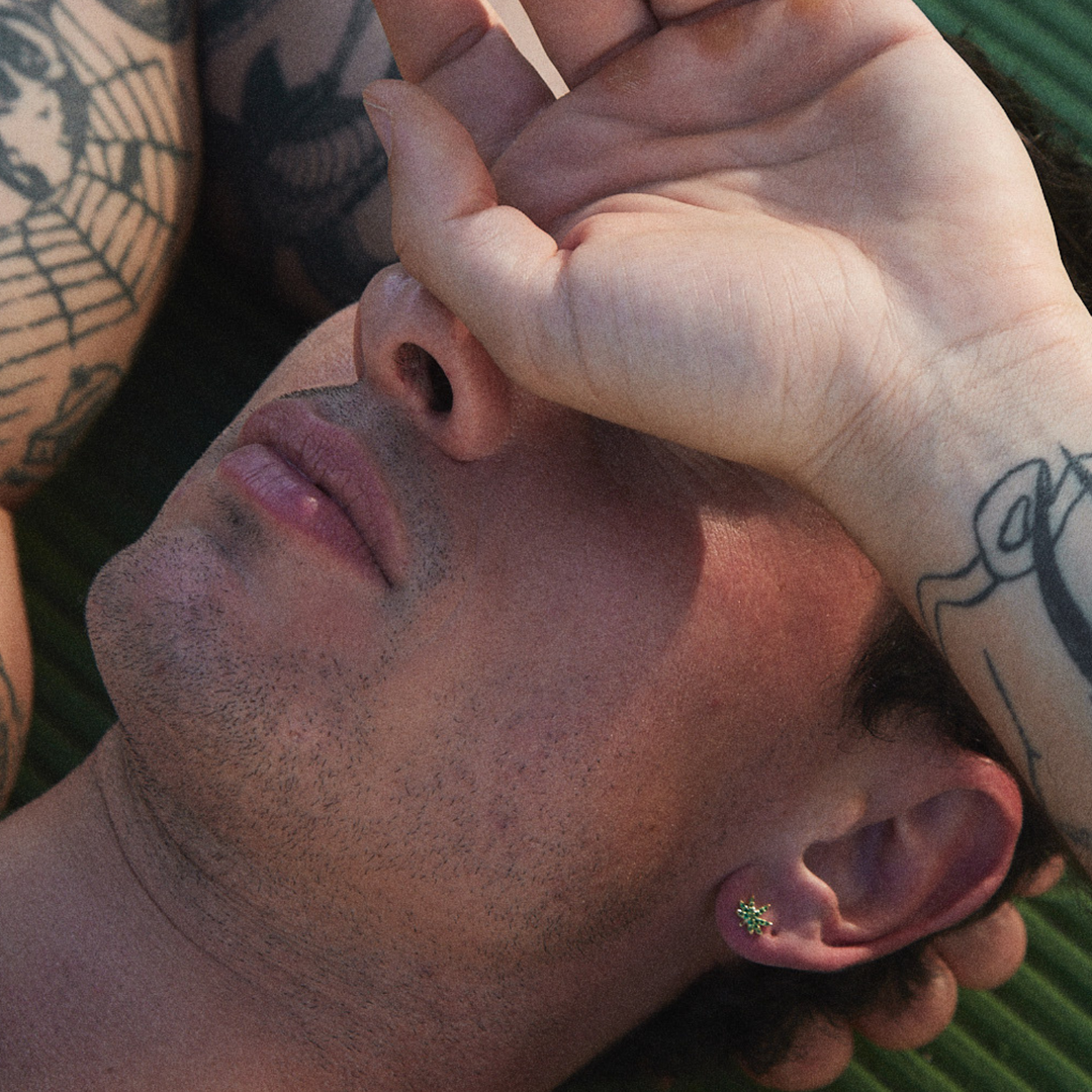 CANNABIS PIERCING EARRING