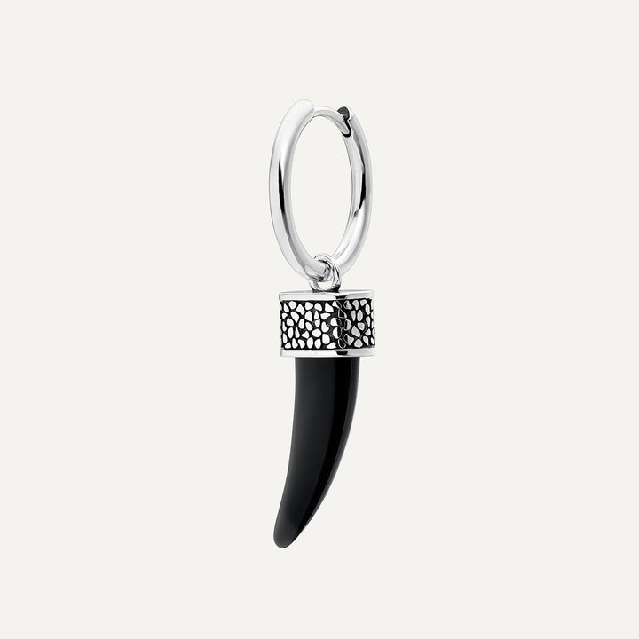 PIERCING OORBEL RING BLACK TUSK
