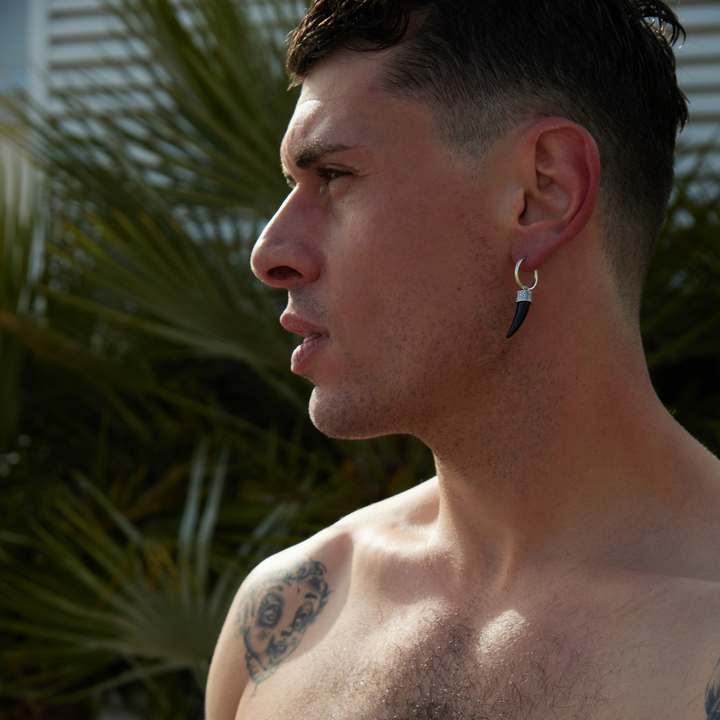 PIERCING OORBEL RING BLACK TUSK