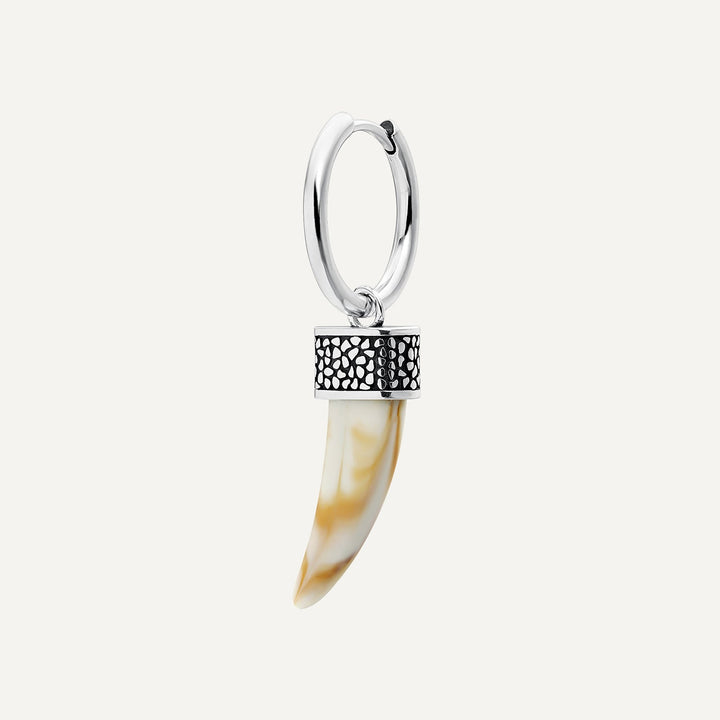 IVORY TUSK HOOP PIERCING EARRING