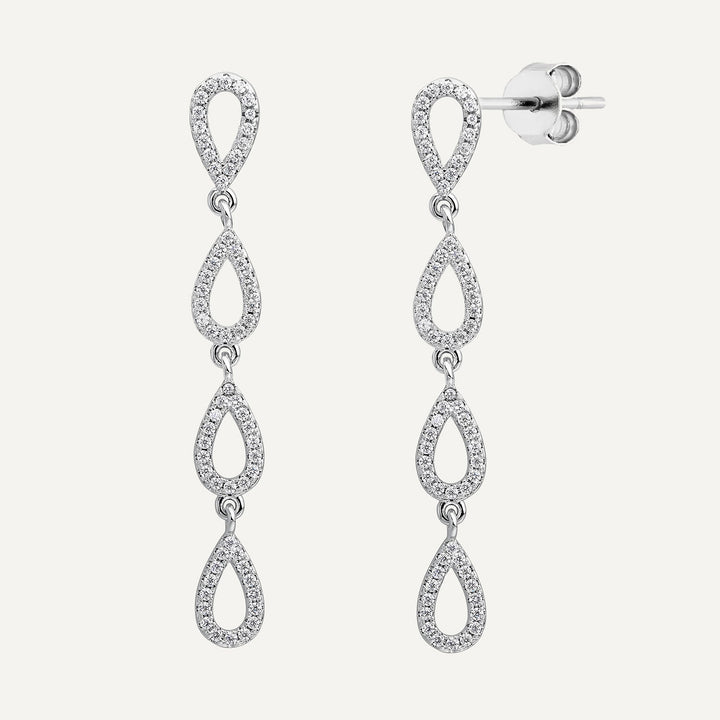 CRYSTAL SERENADE SILVER EARRINGS