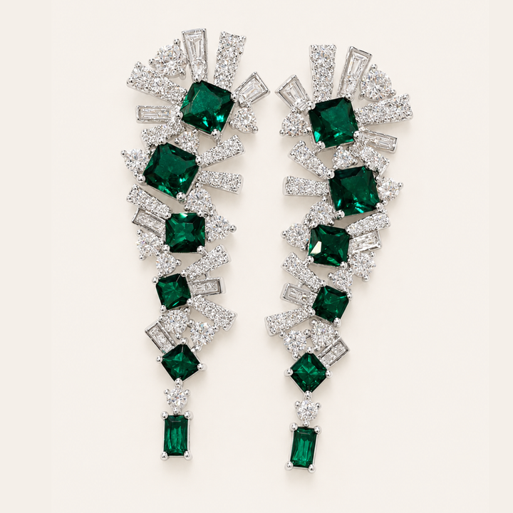 EMERALD WATERFALL EARRINGS