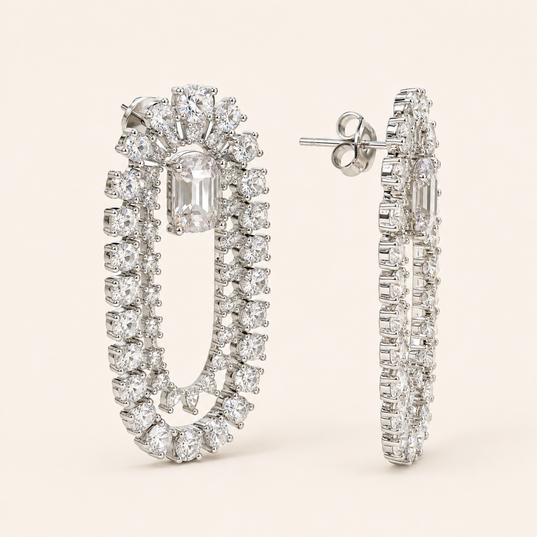 PENDIENTES CRYSTAL OVAL DROP
