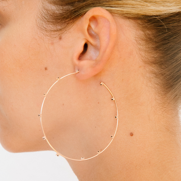 ROSE GOLD Ø 70MM SABA HOOPS