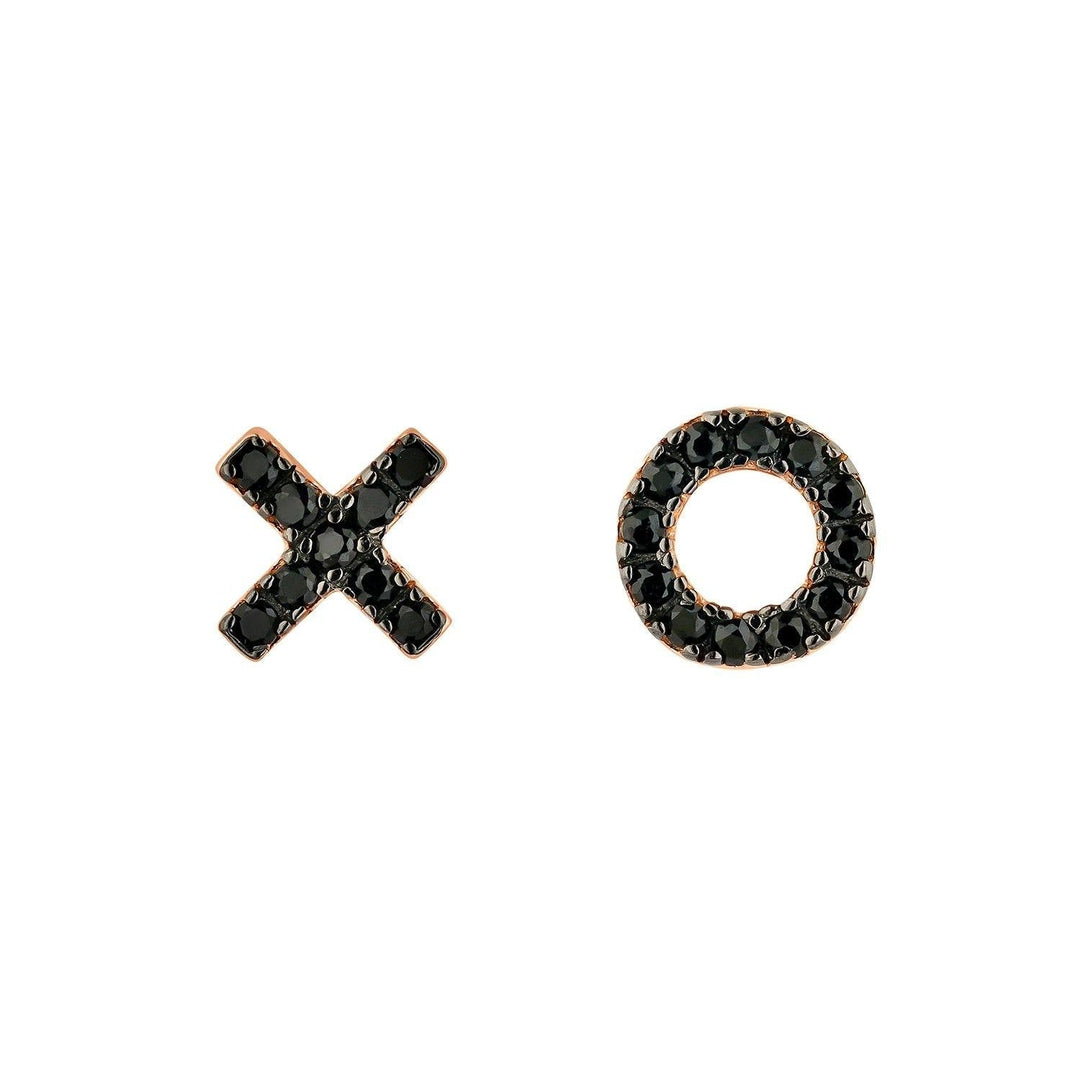 PENDIENTES ASIMÉTRICOS PLATA XO XO - Blissou Jewelry