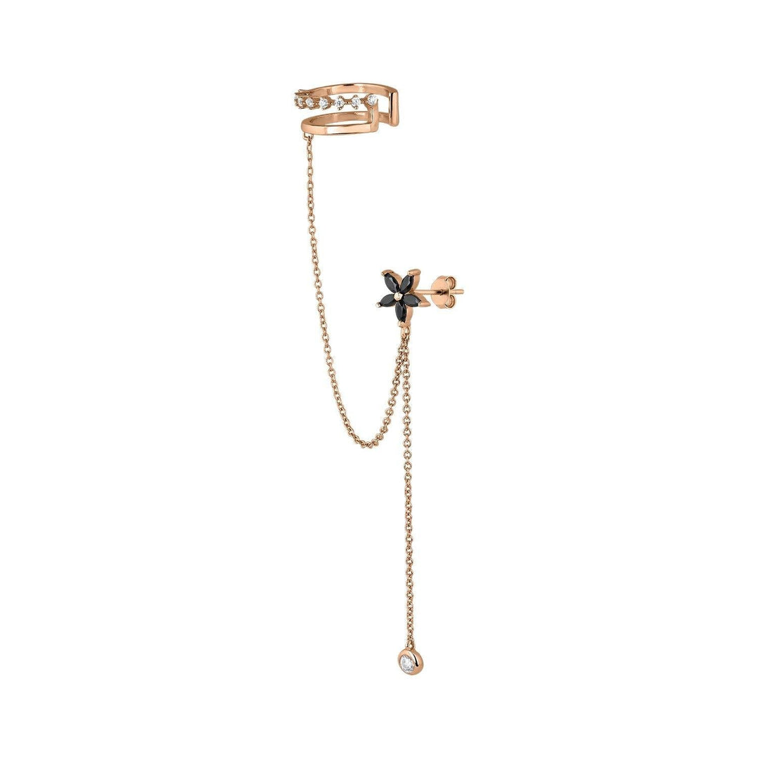 PENDIENTE Y EAR CUFF ASHANTI - Blissou Jewelry