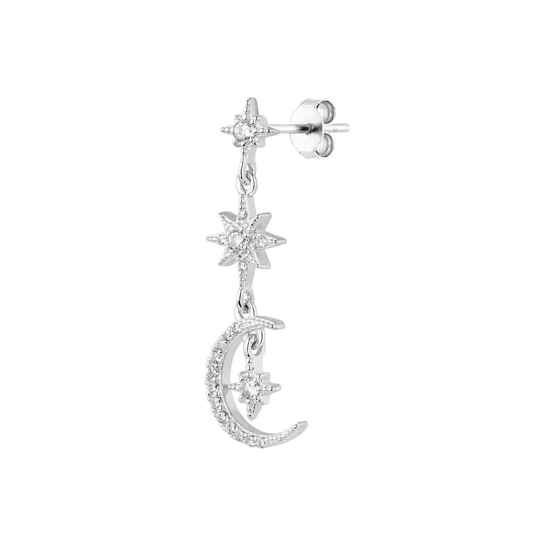 PENDIENTE PLATA SOL Y LUNA SEIA - Blissou Jewelry
