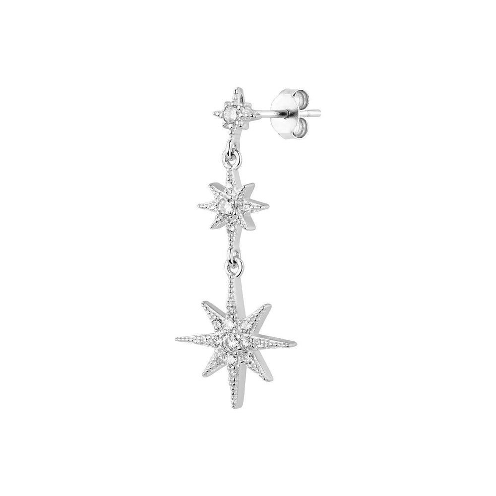 PENDIENTE ESTRELLA PLATA THAILY - Blissou Jewelry