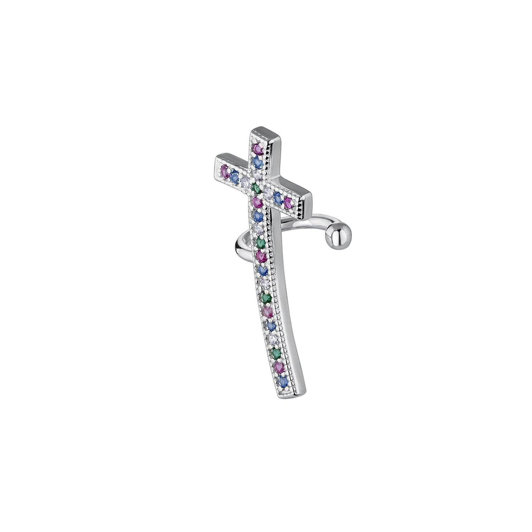 EAR CUFF DE CRUZ Y PLATA DIVYA - Blissou Jewelry