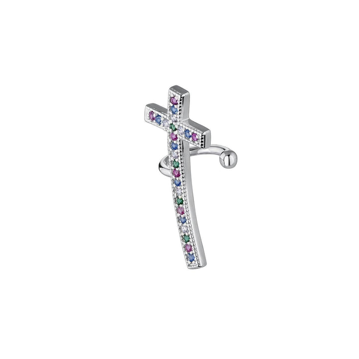 EAR CUFF DE CRUZ Y PLATA DIVYA - Blissou Jewelry