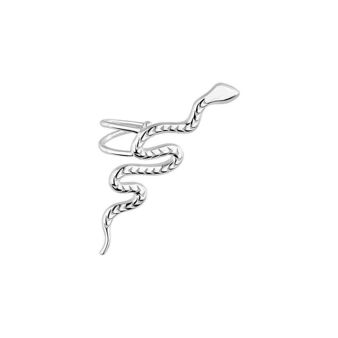 PENDIENTE TREPADOR SERPIENTE PLATA SLANGE - Blissou Jewelry