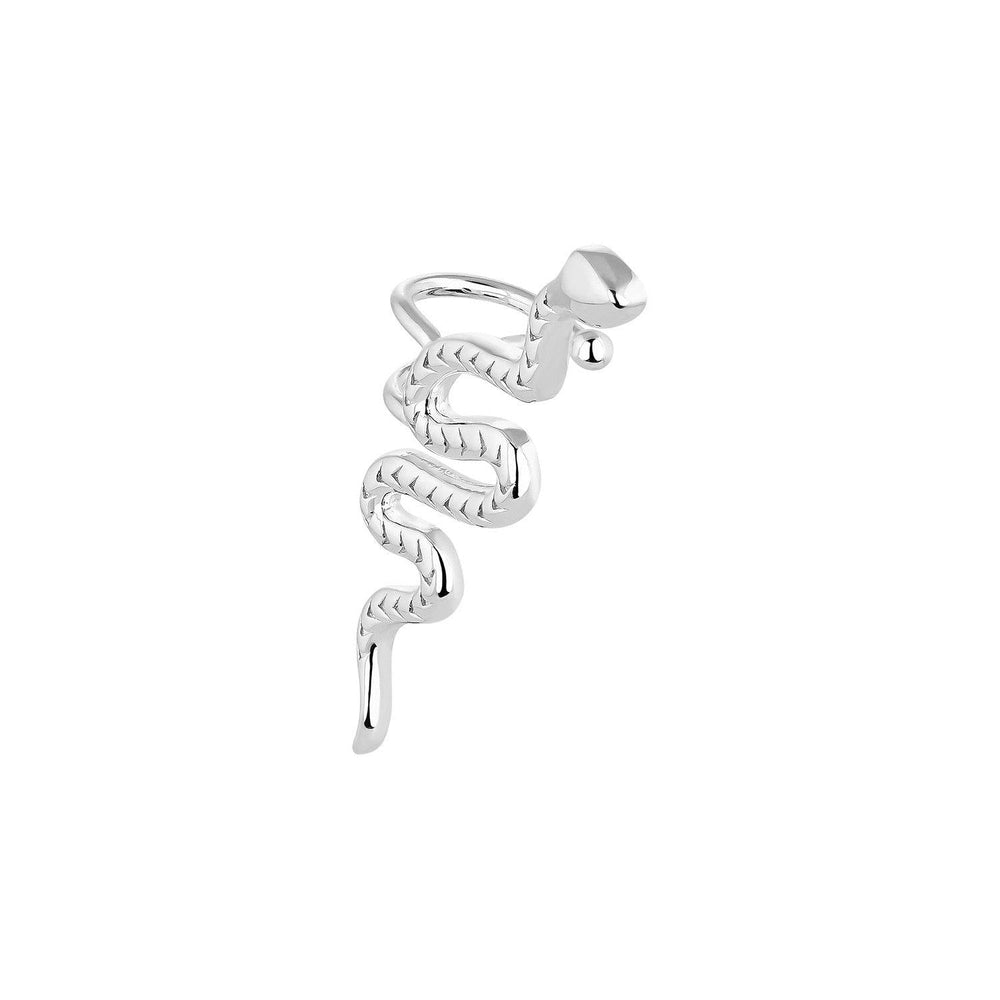 PENDIENTE TREPADOR SERPIENTE PLATA SLANGE - Blissou Jewelry