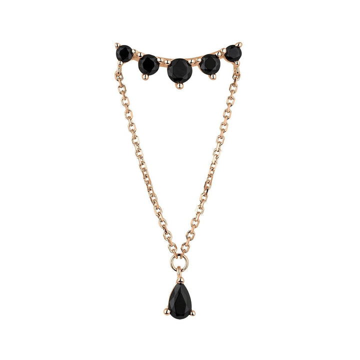 PENDIENTE CON CADENA PLATA ROYAL - Blissou Jewelry