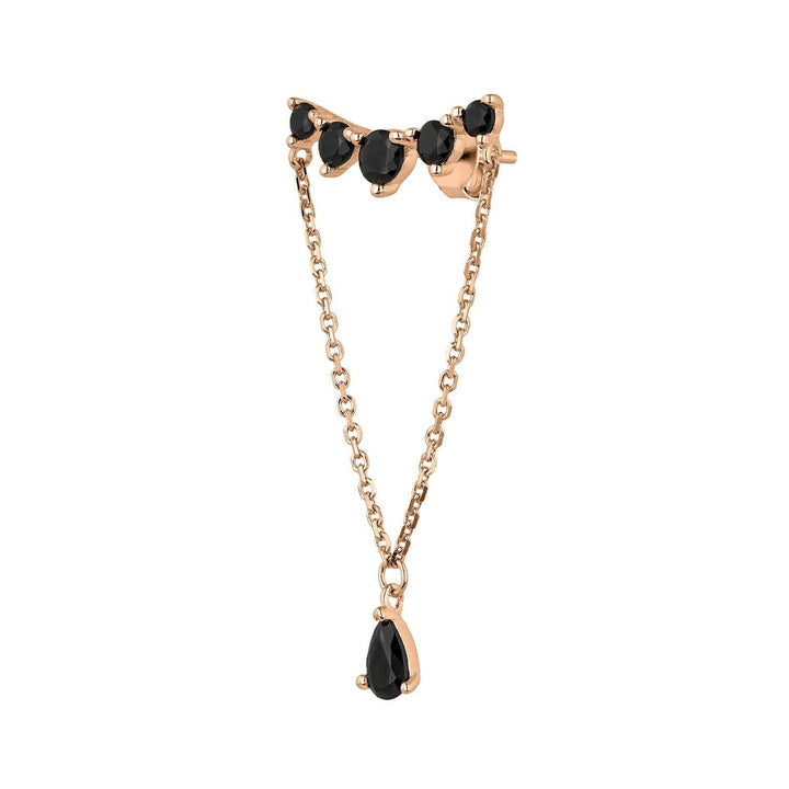 PENDIENTE CON CADENA PLATA ROYAL - Blissou Jewelry