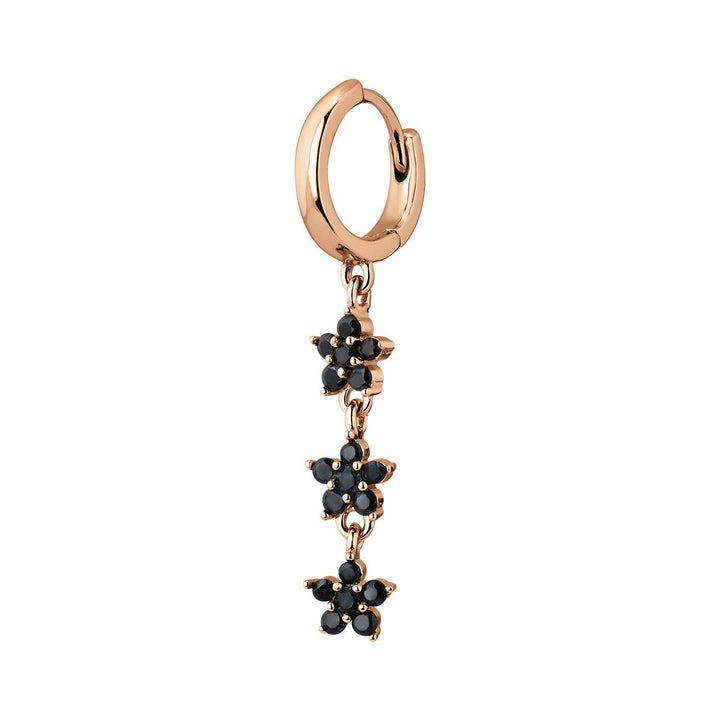 PENDIENTE ARO PLATA FLOWER BOOM - Blissou Jewelry